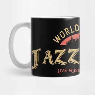 Vintage Jazz Club with Sax Player Mug